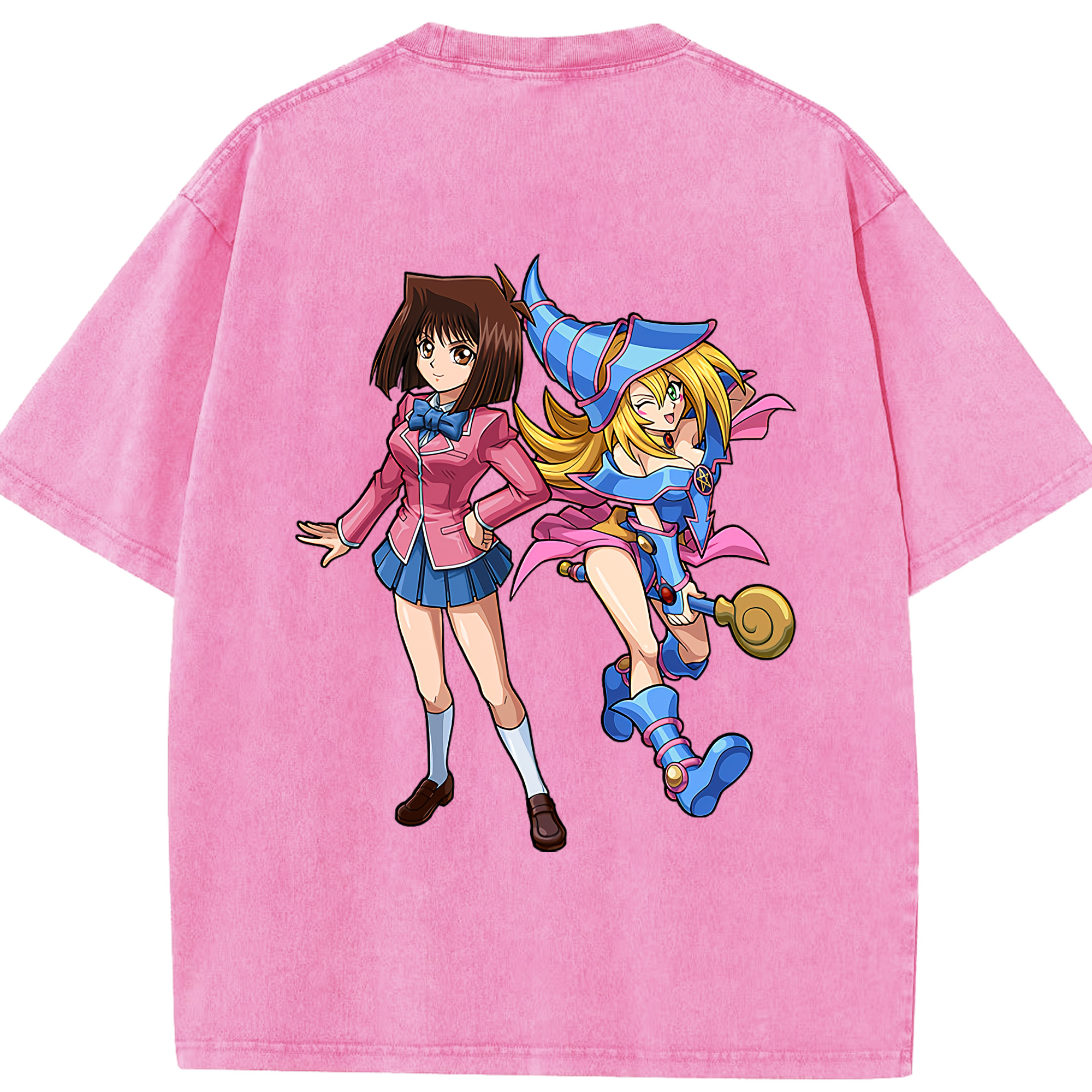（画像用） 遊☆戯☆王 Yu-Gi-Oh! 綿100% ヴィンテージ風 半袖Tシャツ（背面プリント）